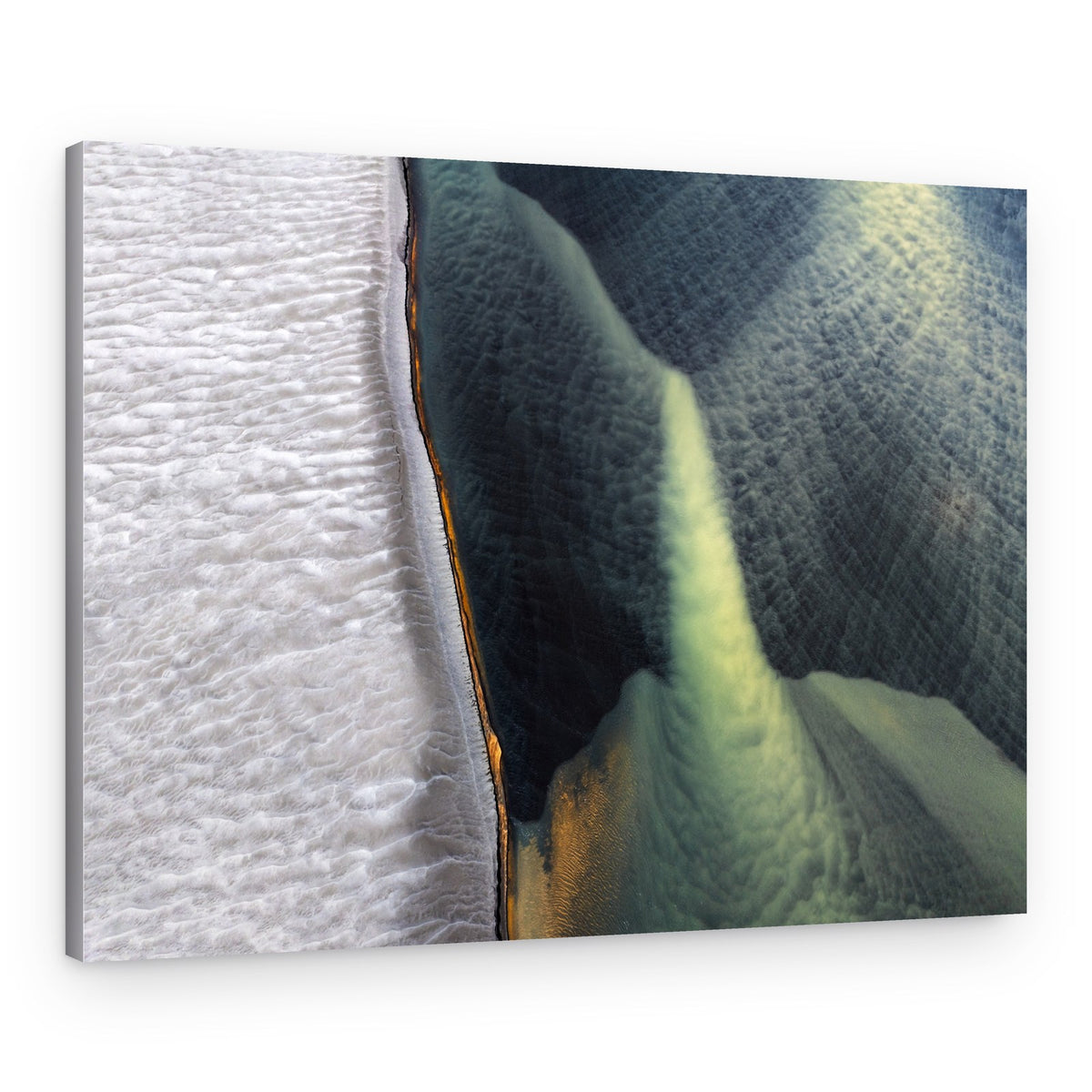 Glacial River Coastline – Canvas Print