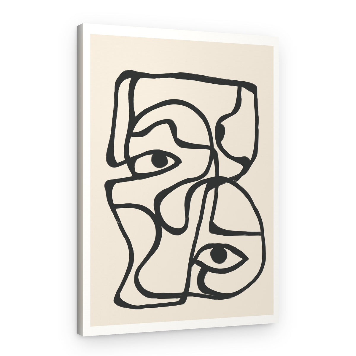 Abstract Line Faces – Canvas Print