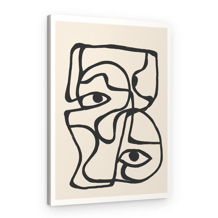 Abstract Line Faces – Canvas Print