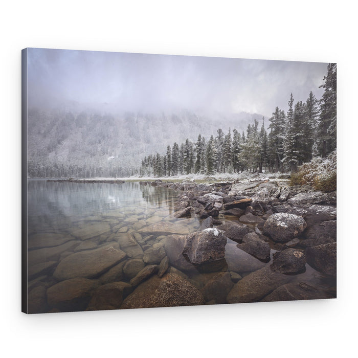 Winter Lake Serenity – Canvas Print