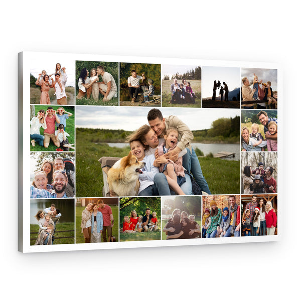 Photo Mosaic Collage Custom Canvas Print