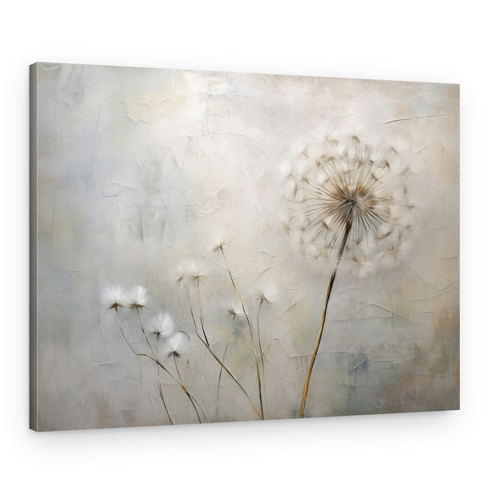 White Dandelion Wishes – Canvas Print