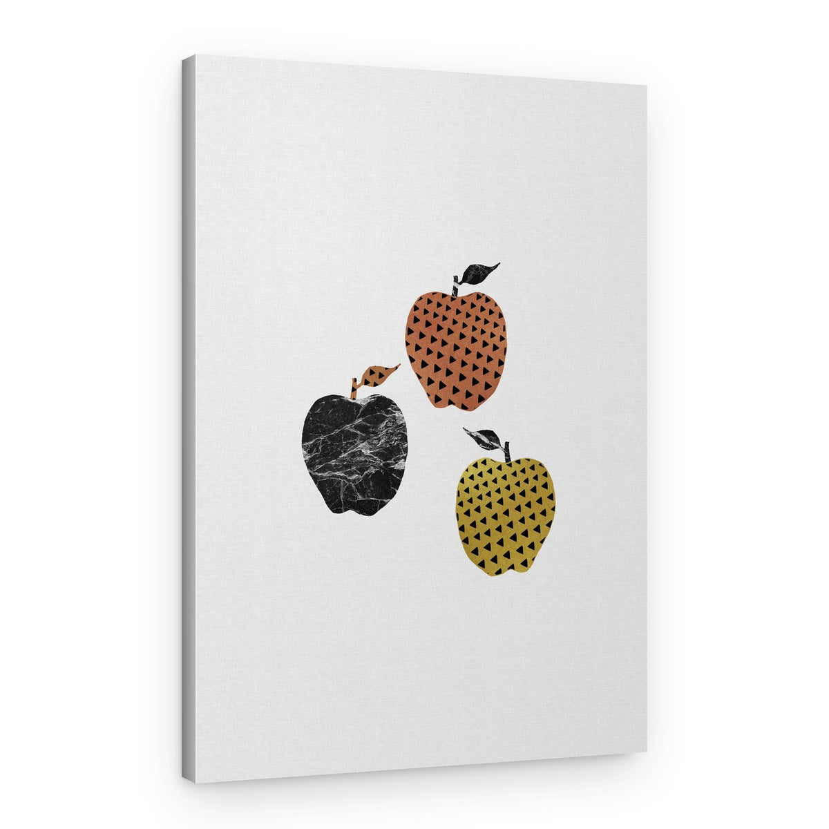 Three Modern Apples – Canvas Print