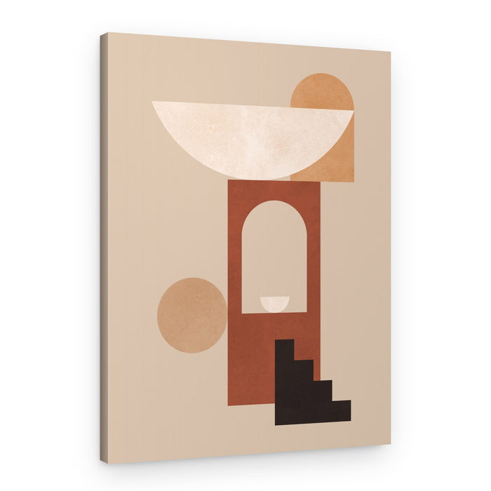 Warm Desert Geometry – Canvas Print