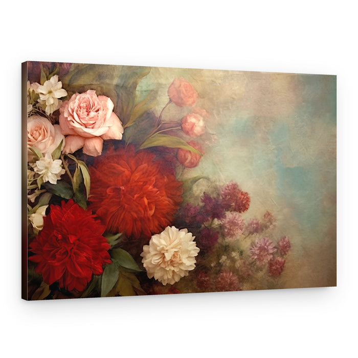 Vintage Floral Still Life – Canvas Print