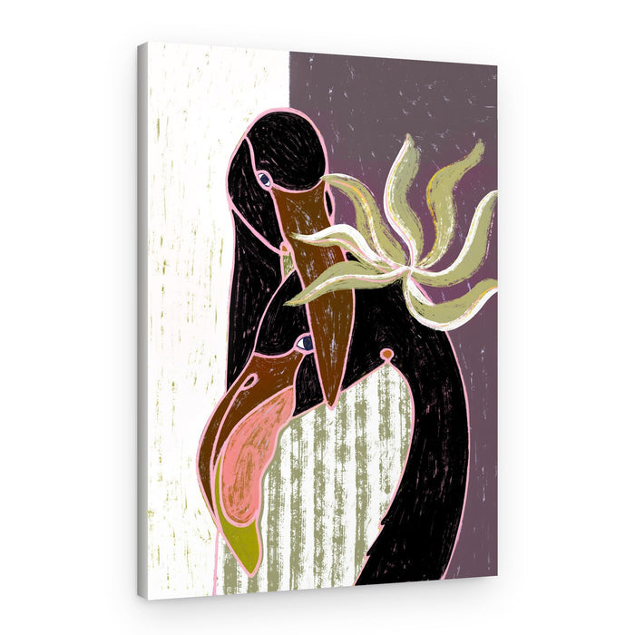 Tender Avian Embrace – Canvas Print