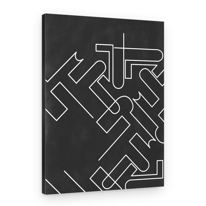 Dynamic Interlocking Geometry – Canvas Print