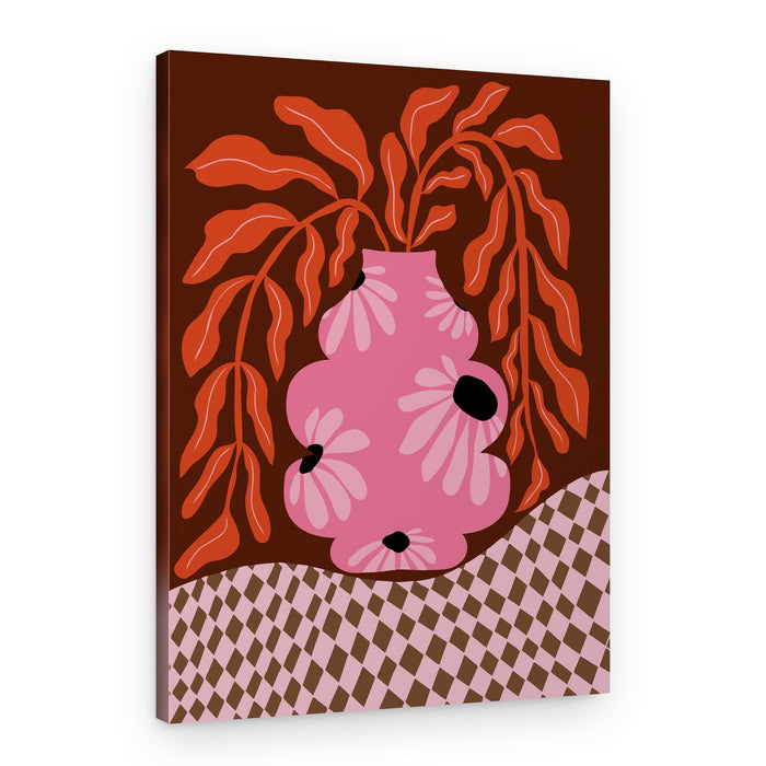 Modern Floral Vase – Canvas Print