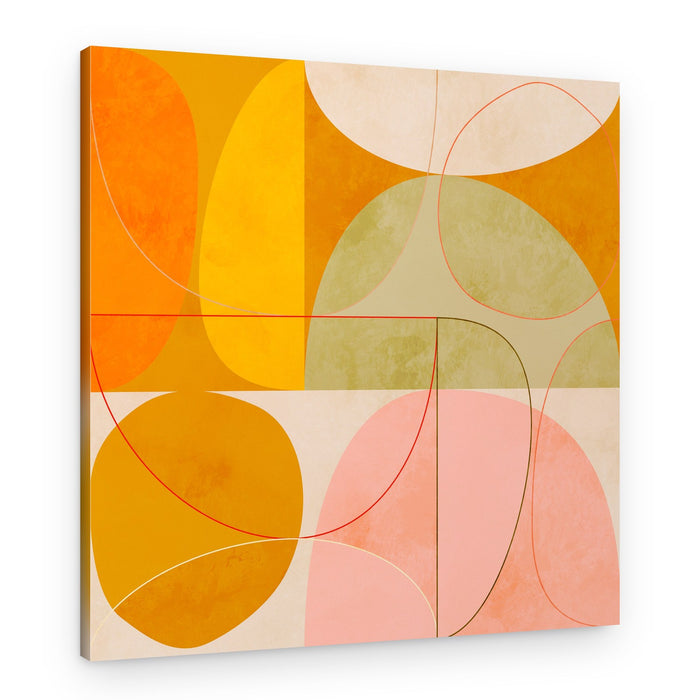 Mid Century Curry Yellow Blush Spring2 – Canvas Print