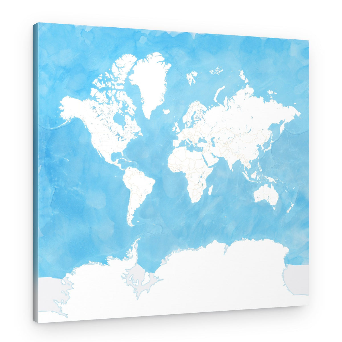 Watercolor World Map – Canvas Print