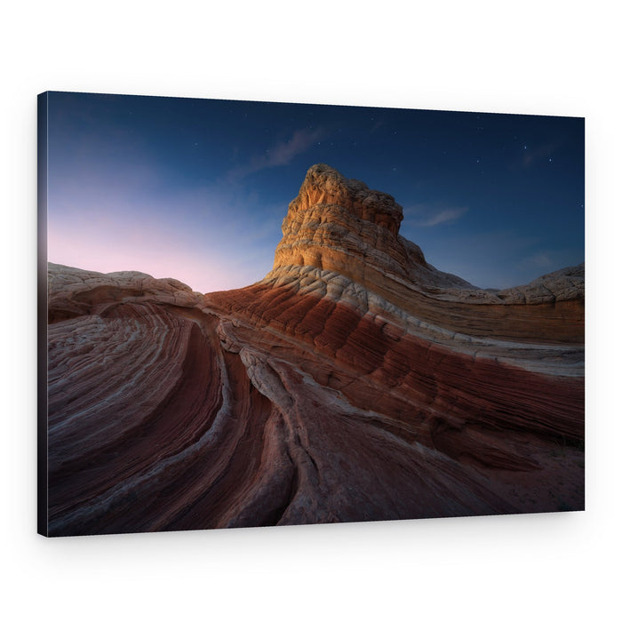 Starry Desert Layers – Canvas Print