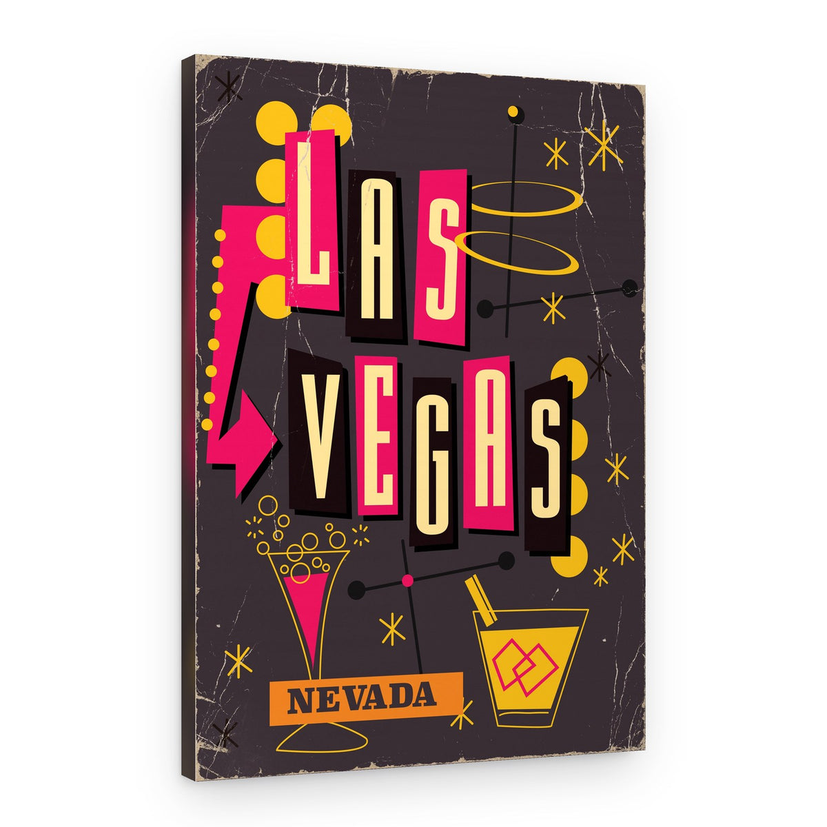 Retro Las Vegas Cocktails – Canvas Print
