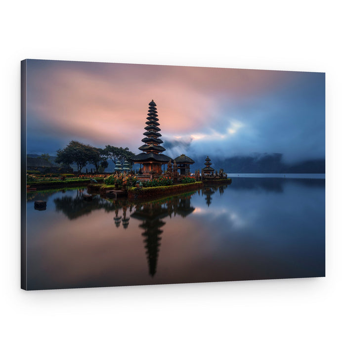 Balinese Water Temple Reflection – Canvas Print
