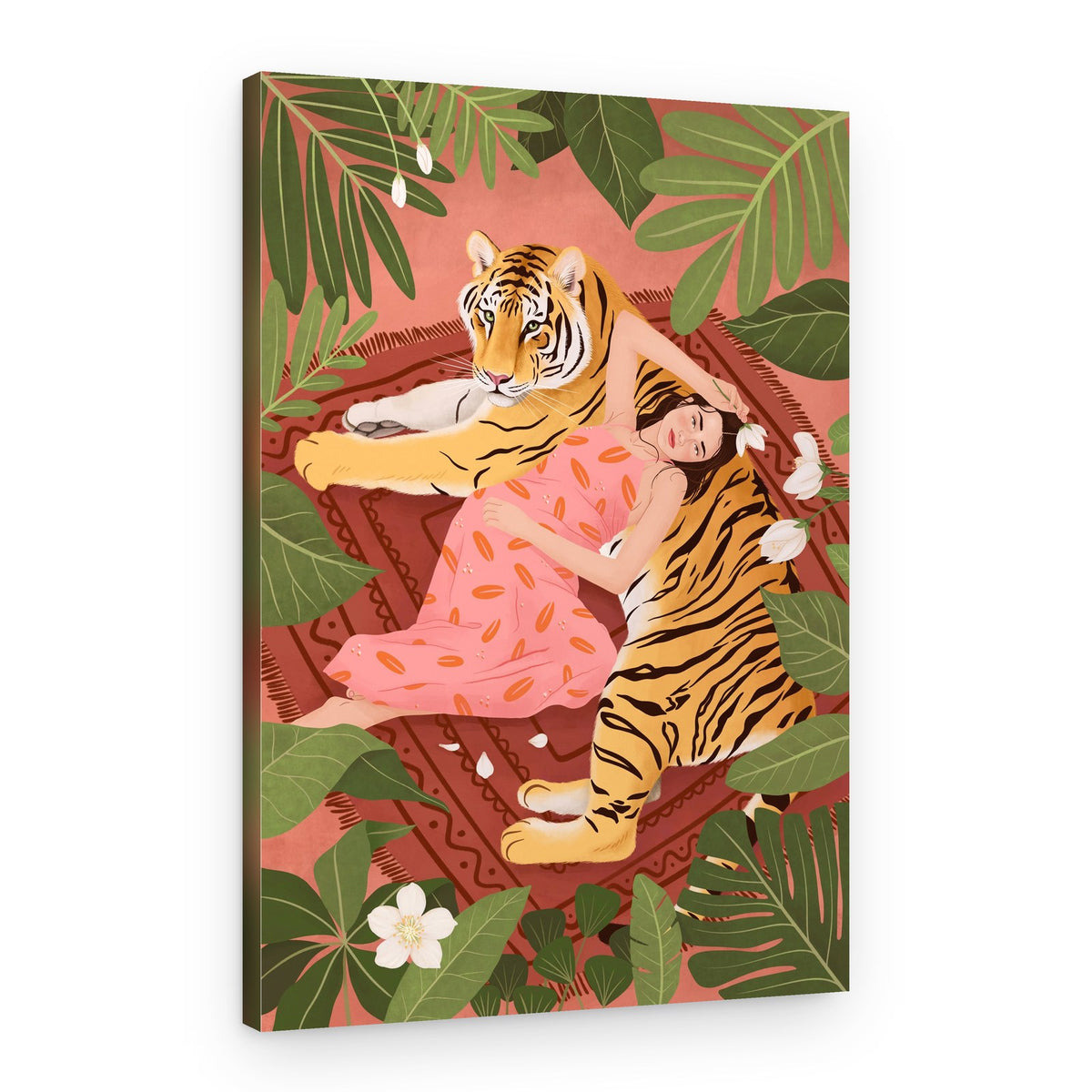 Serene Jungle Companions – Canvas Print