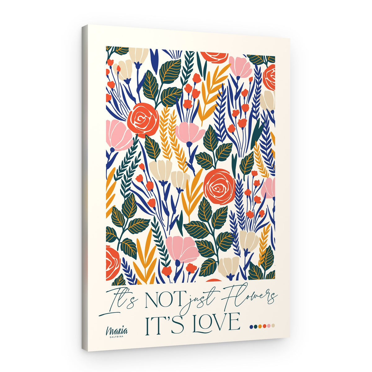 Vibrant Botanical Bloom – Canvas Print