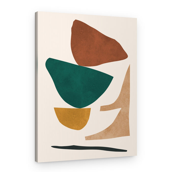 Abstract Earthy Shapes – Canvas Print