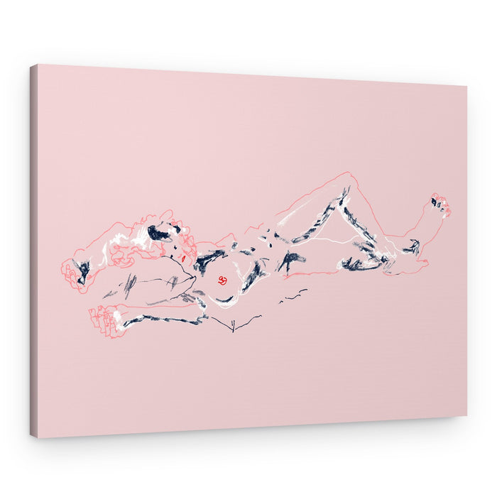 Girl Lying Down – Canvas Print