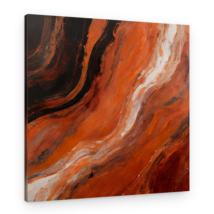 Molten Orange Flow – Canvas Print