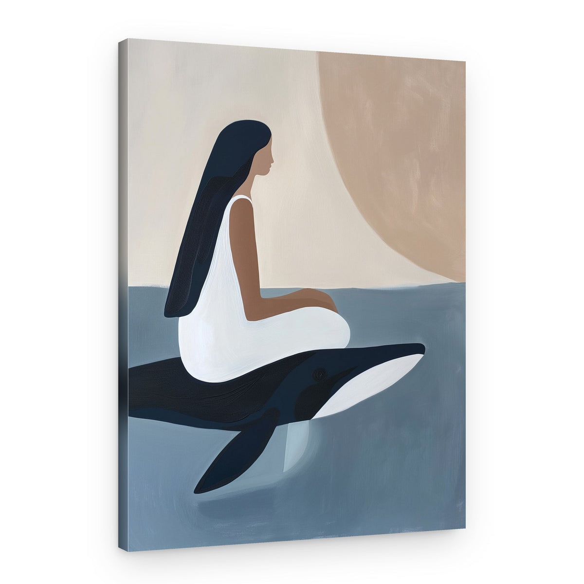 Peaceful Whale Ride – Canvas Print
