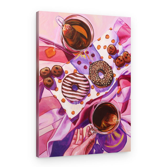 Sweet Tea and Donuts – Canvas Print
