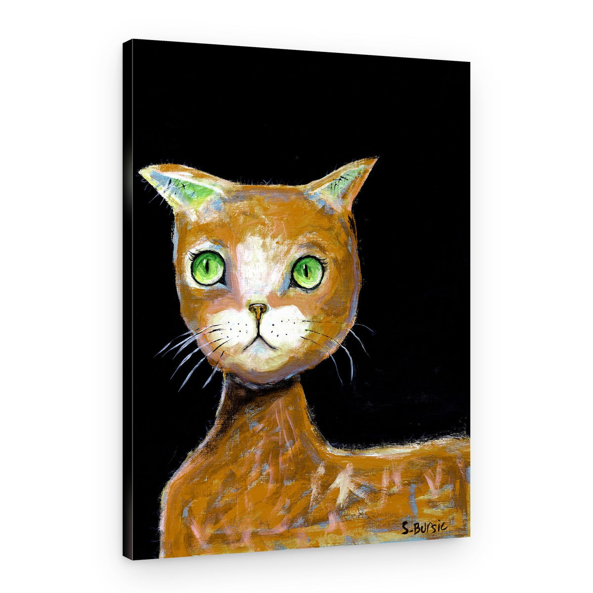 Whimsical Orange Cat – Canvas Print