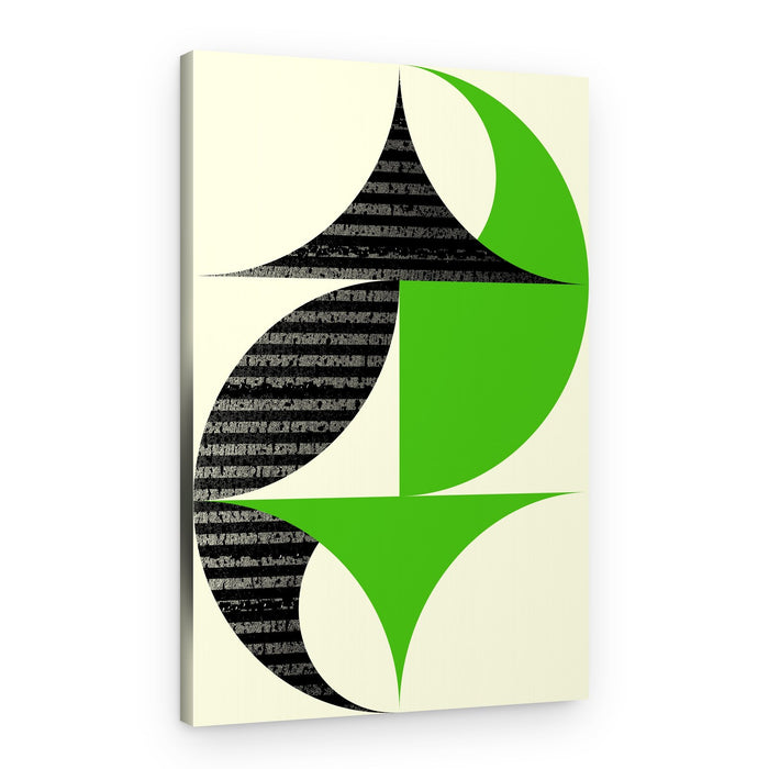 Dynamic Green Abstract Symbol – Canvas Print