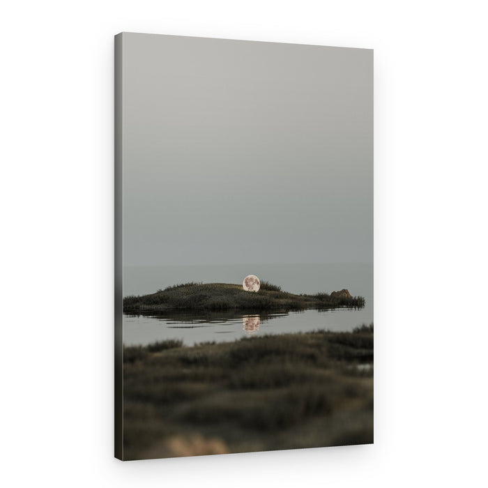 Moon Over Small Island – Canvas Print