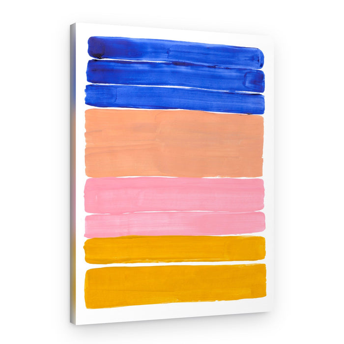 Layered Color Strokes – Canvas Print