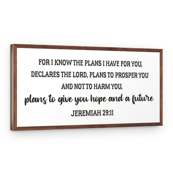 For I Know The Plans I Have For You Wall Art Canvas Print