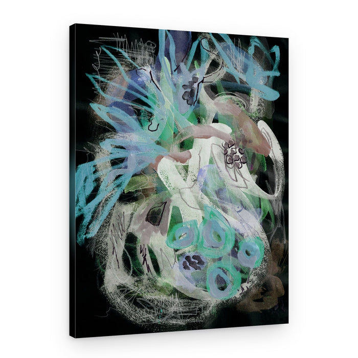 Abstract Moody Blue Dark Background – Canvas Print