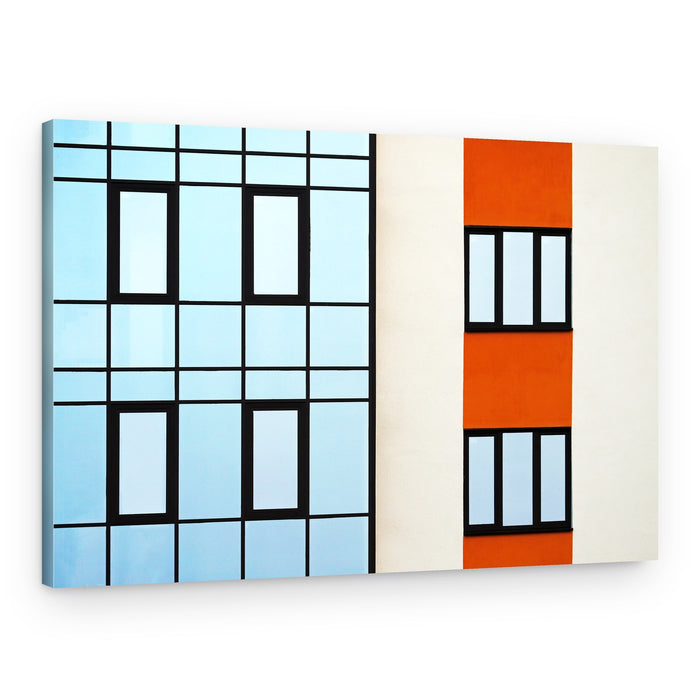 Modern Geometric Facade – Canvas Print