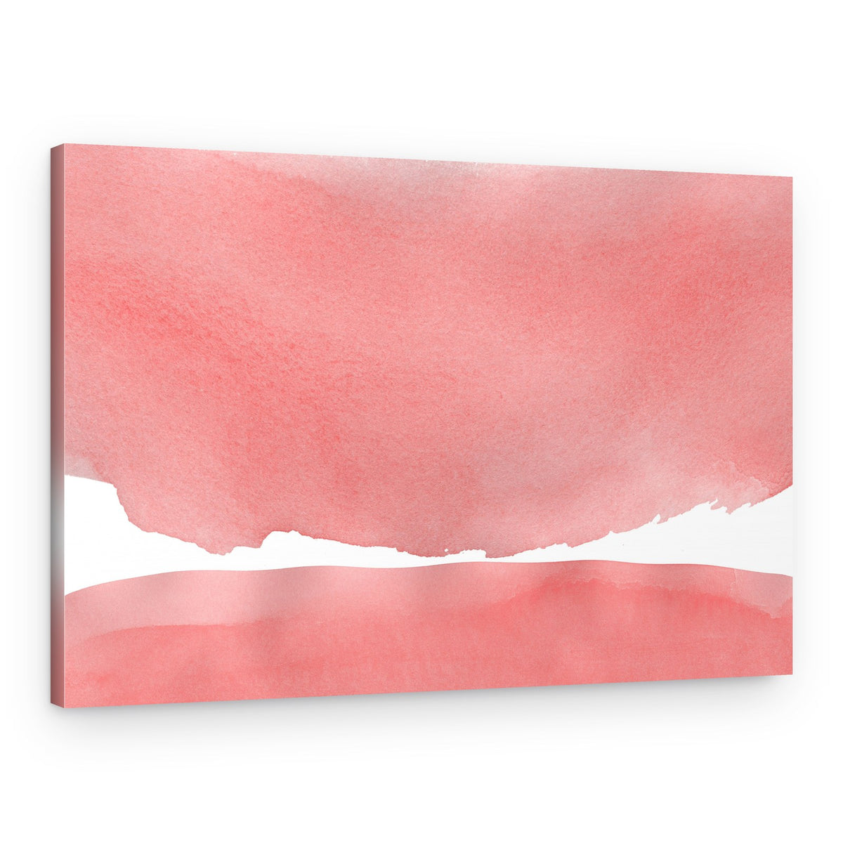 Soft Peach Abstract Wash – Canvas Print