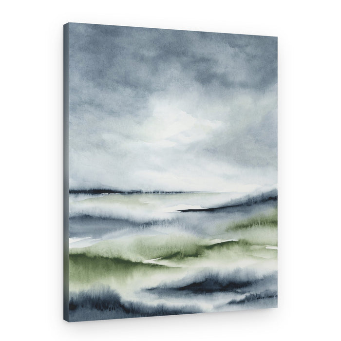 Misty Green Landscape – Canvas Print
