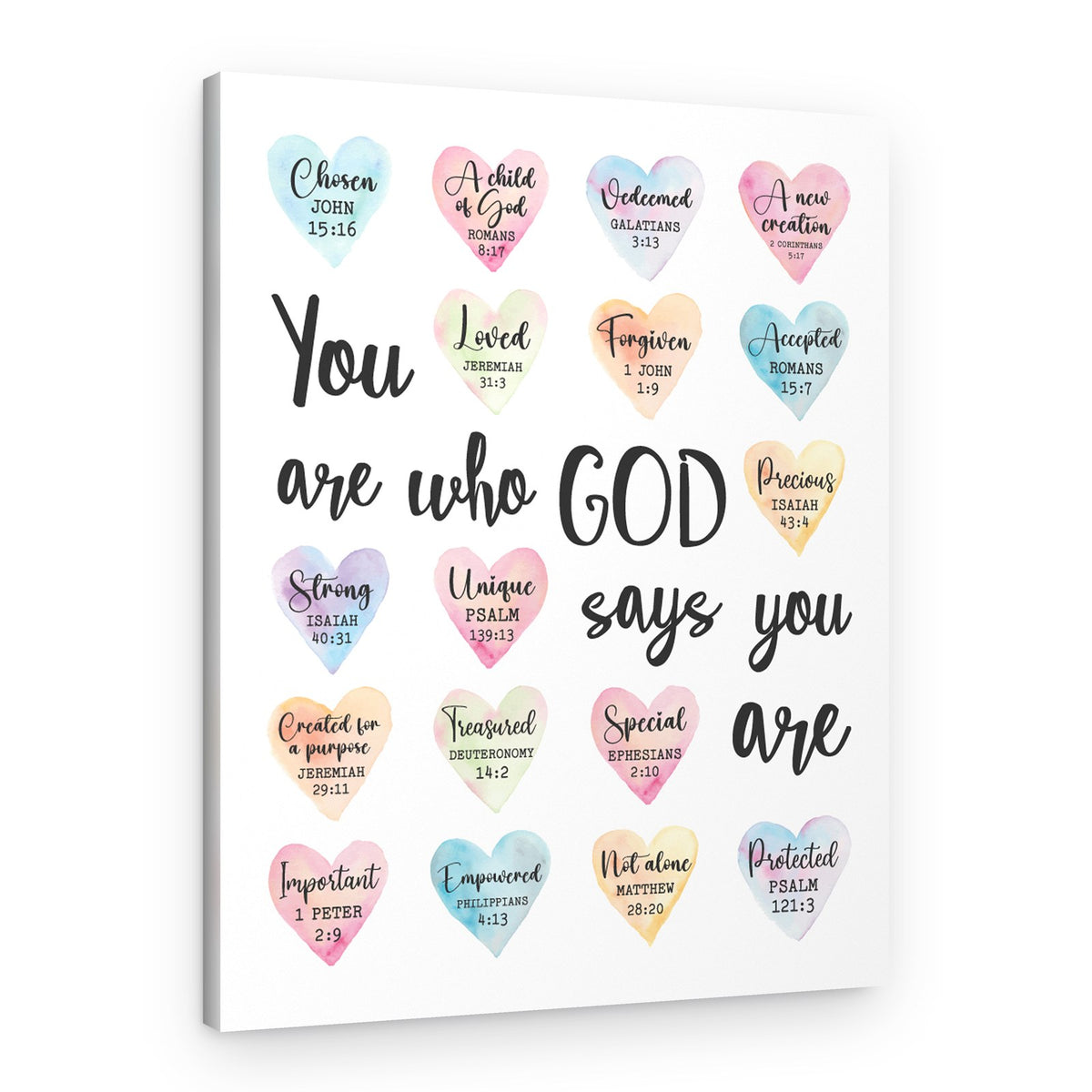 You Are Who God Says You Are Rainbow-Themed Canvas Print – Canvas Print