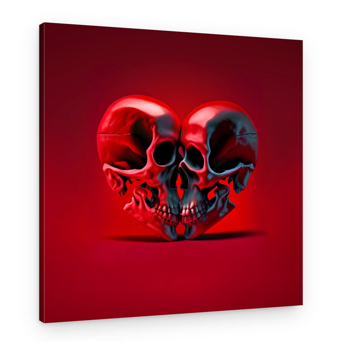 Gothic Skull Love – Canvas Print