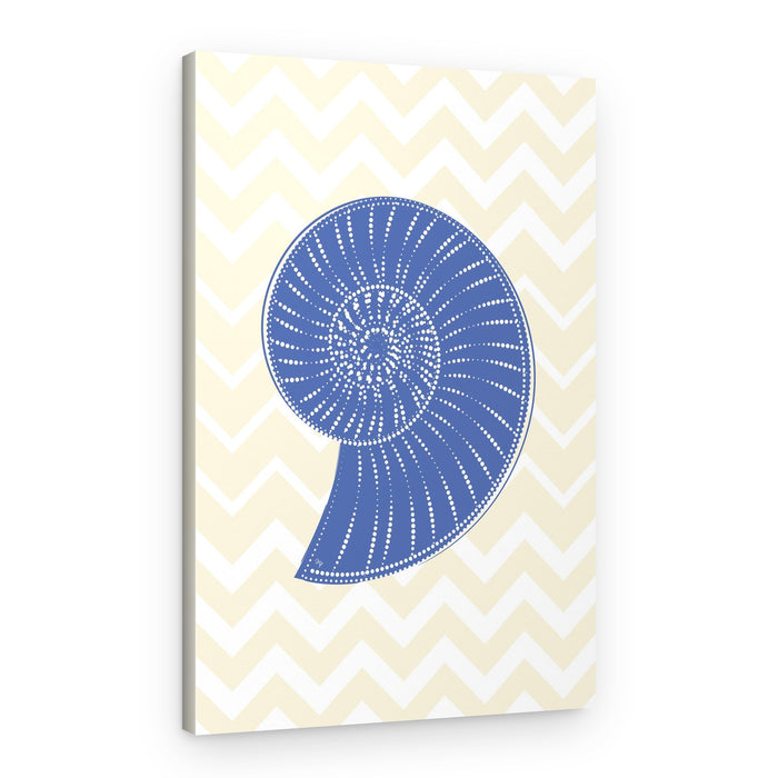 Blue Nautilus Shell – Canvas Print