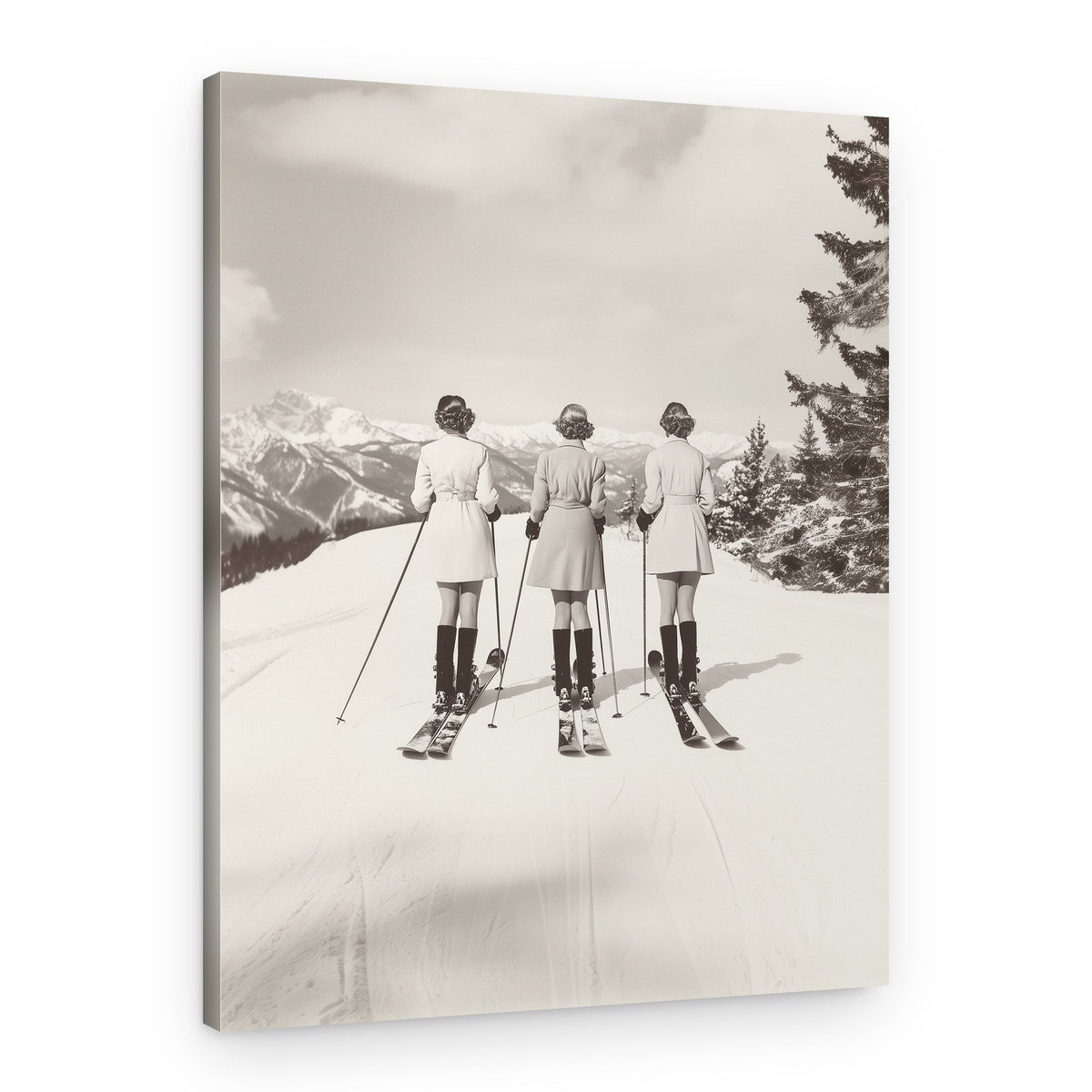 Elegant Ski Mountain View – Canvas Print