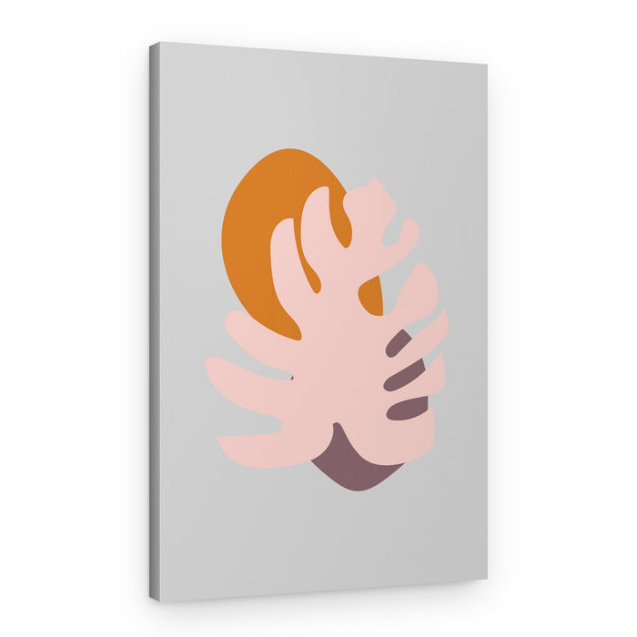 Abstract Monstera Leaf Shapes – Canvas Print