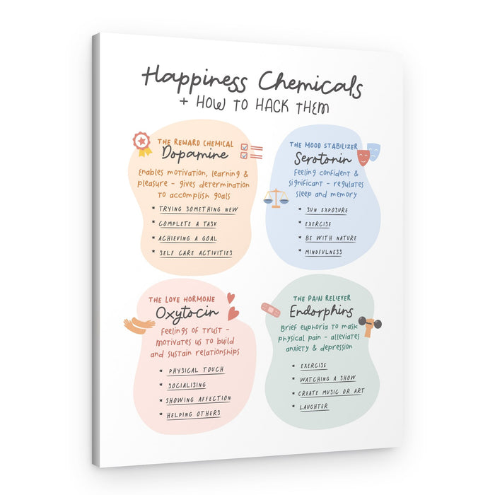 Happiness Chemicals Guide – Canvas Print