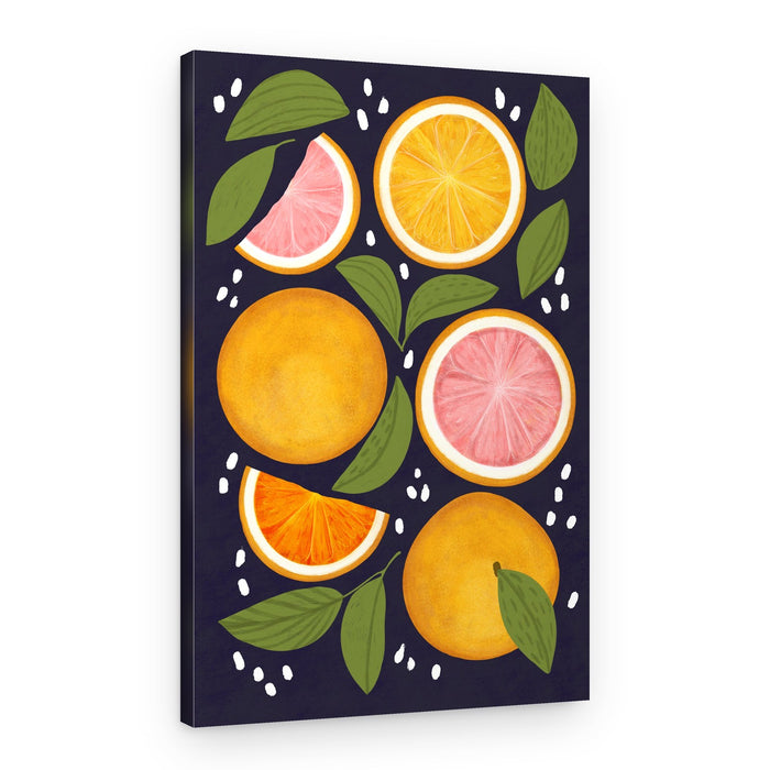 Vibrant Citrus Fruits – Canvas Print
