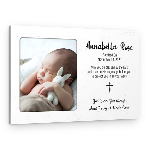 Christening Gift Custom Photo Canvas Print