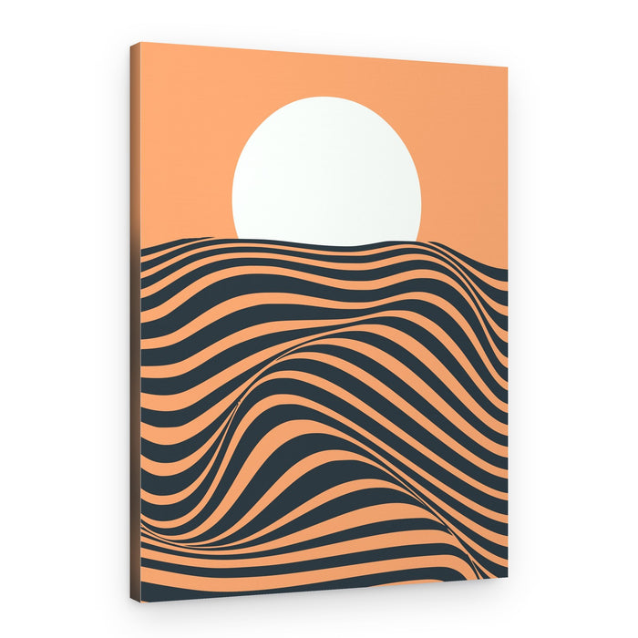Abstract Sunset Waves – Canvas Print