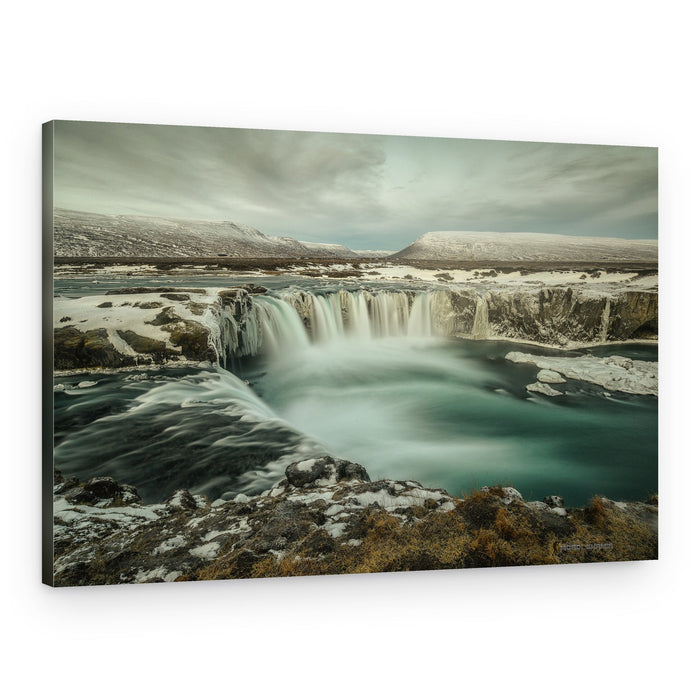 Icy Winter Waterfall – Canvas Print