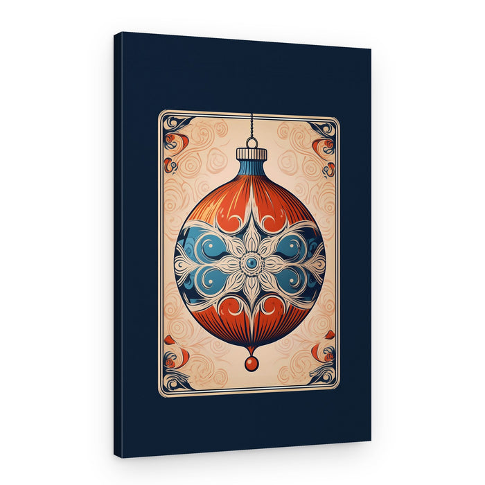 Festive Vintage Ornament – Canvas Print