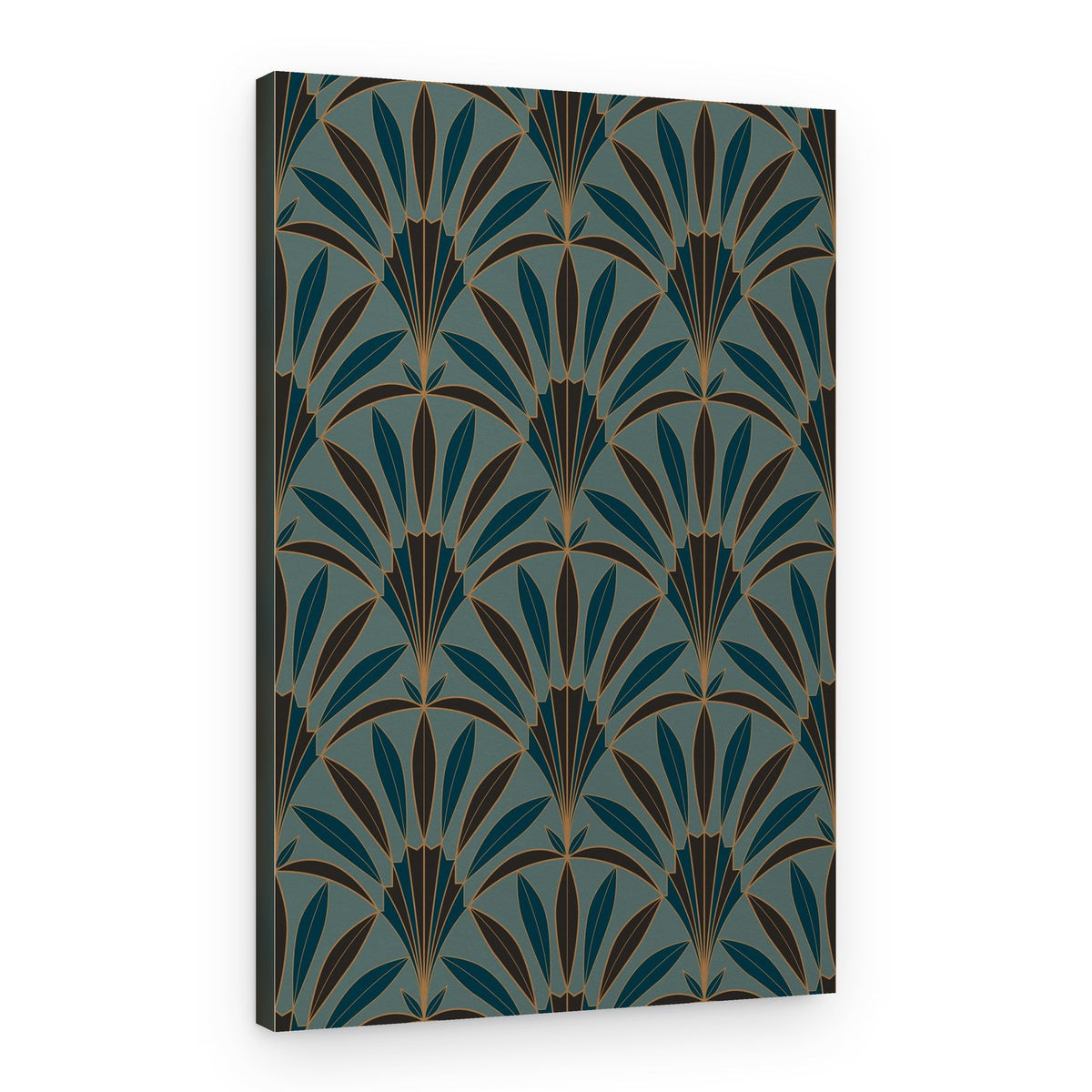 Art Deco Floral Fan – Canvas Print
