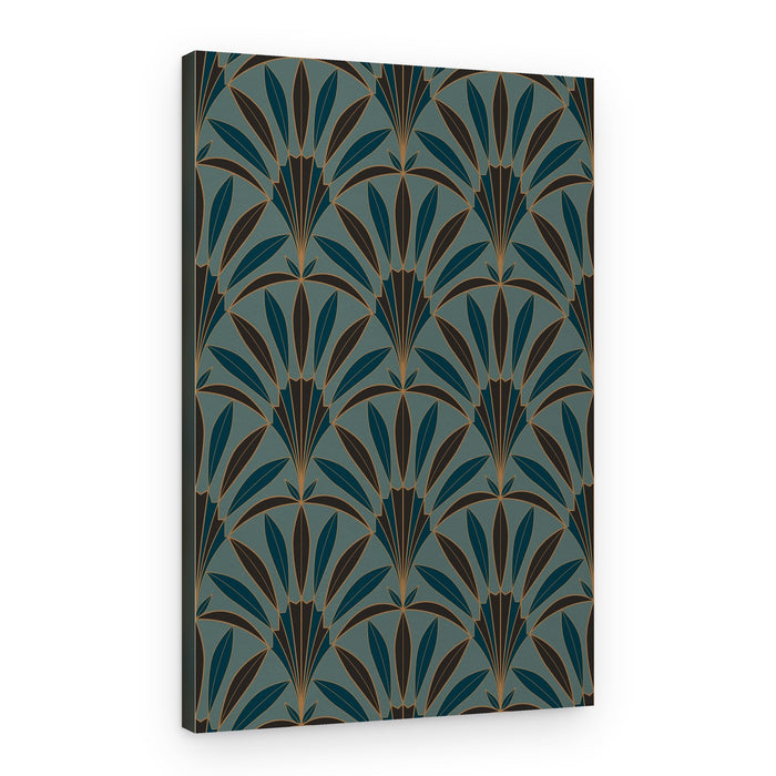 Art Deco Floral Fan – Canvas Print