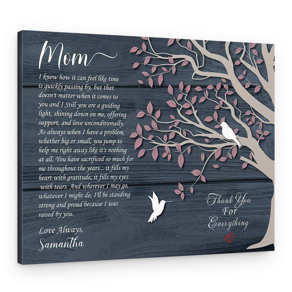 Mom Poem Custom Text Canvas Print