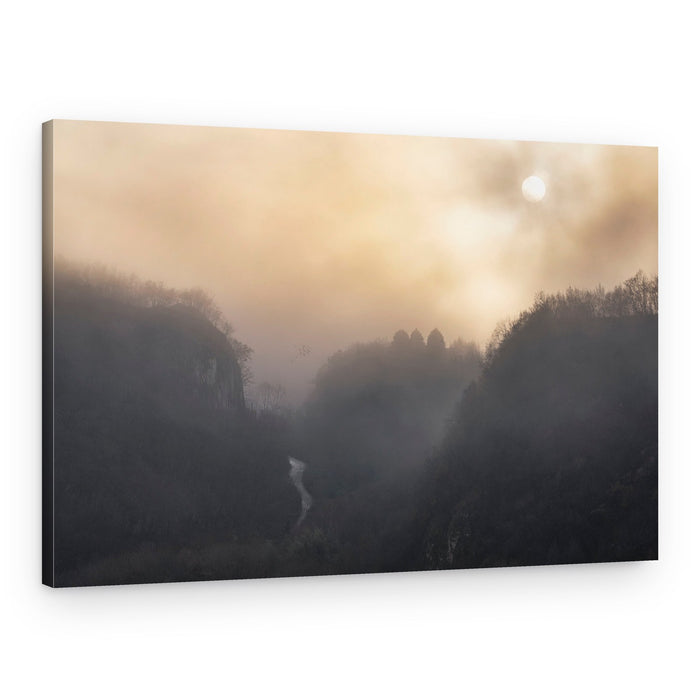 Misty Mountain Sunrise – Canvas Print