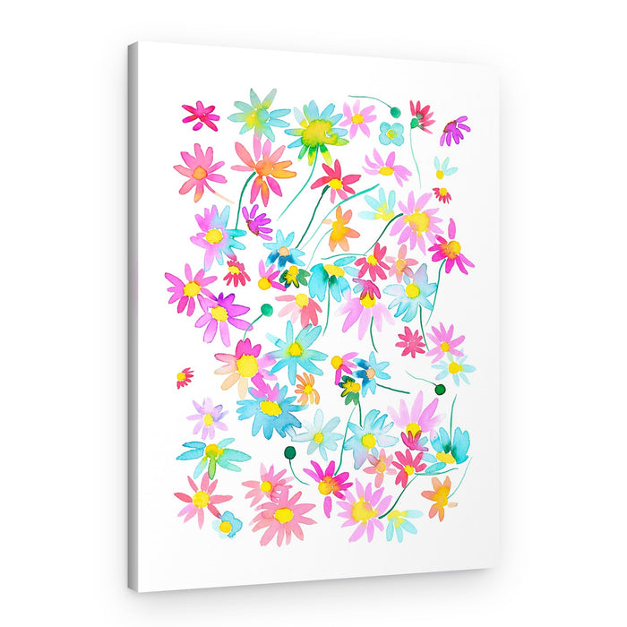 Vibrant Watercolor Flowers – Canvas Print