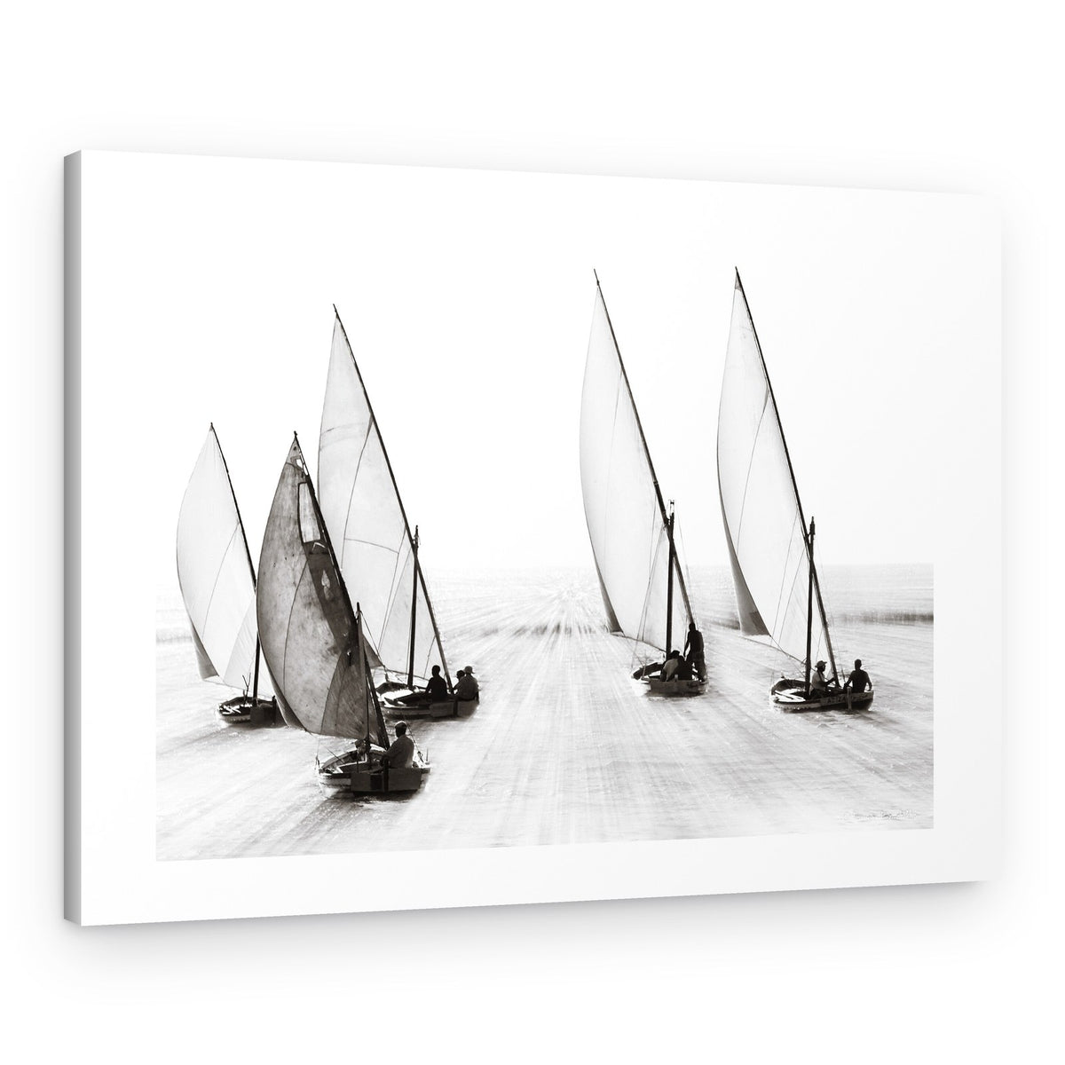 Dynamic Sailboat Race – Canvas Print